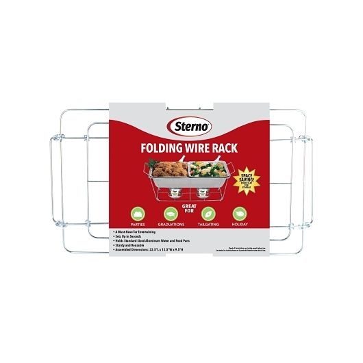 Sterno Disposable Folding Wire Chafing Dish Rack, 9.5 Pound -- 6 per case.