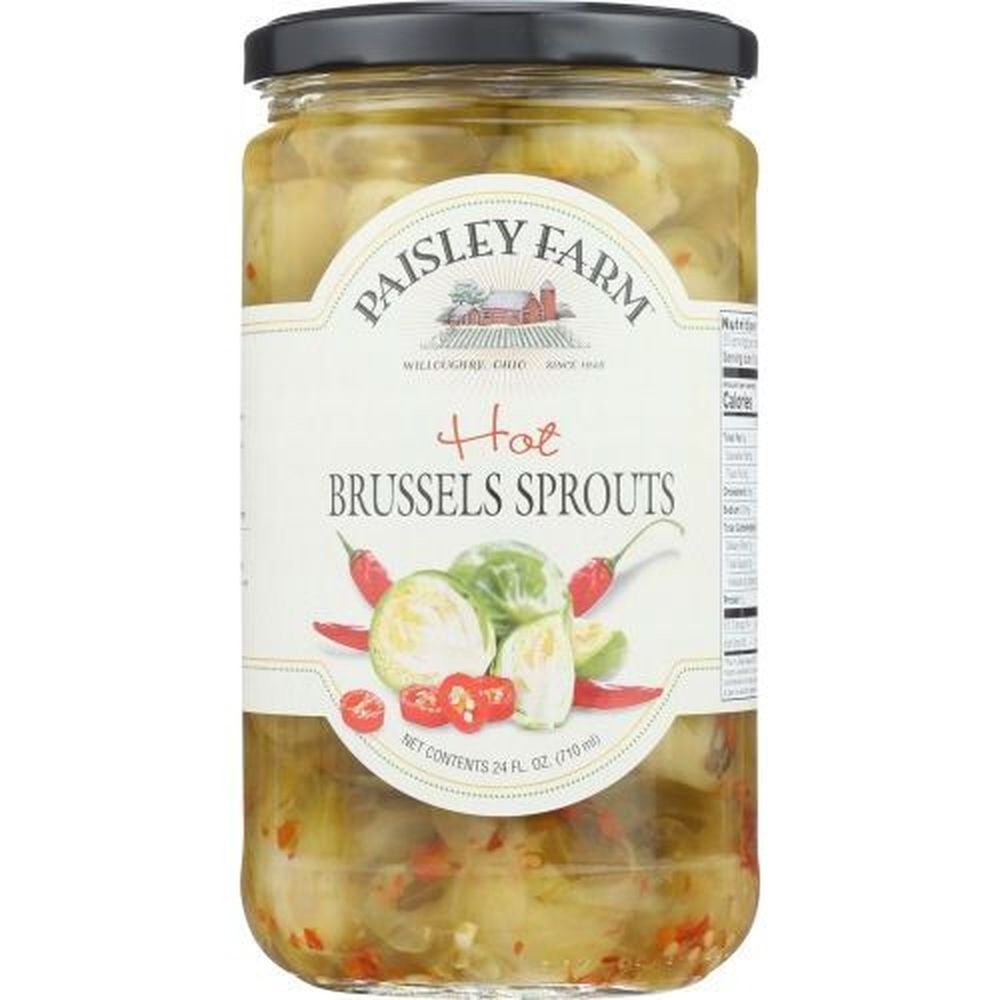 Paisley Farm Hot Brussel Sprouts, 24 Ounce -- 6 per case