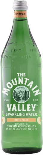 The Mountain Valley White Peach Sparkling Water, 33.8 Fluid Ounce -- 12 per case
