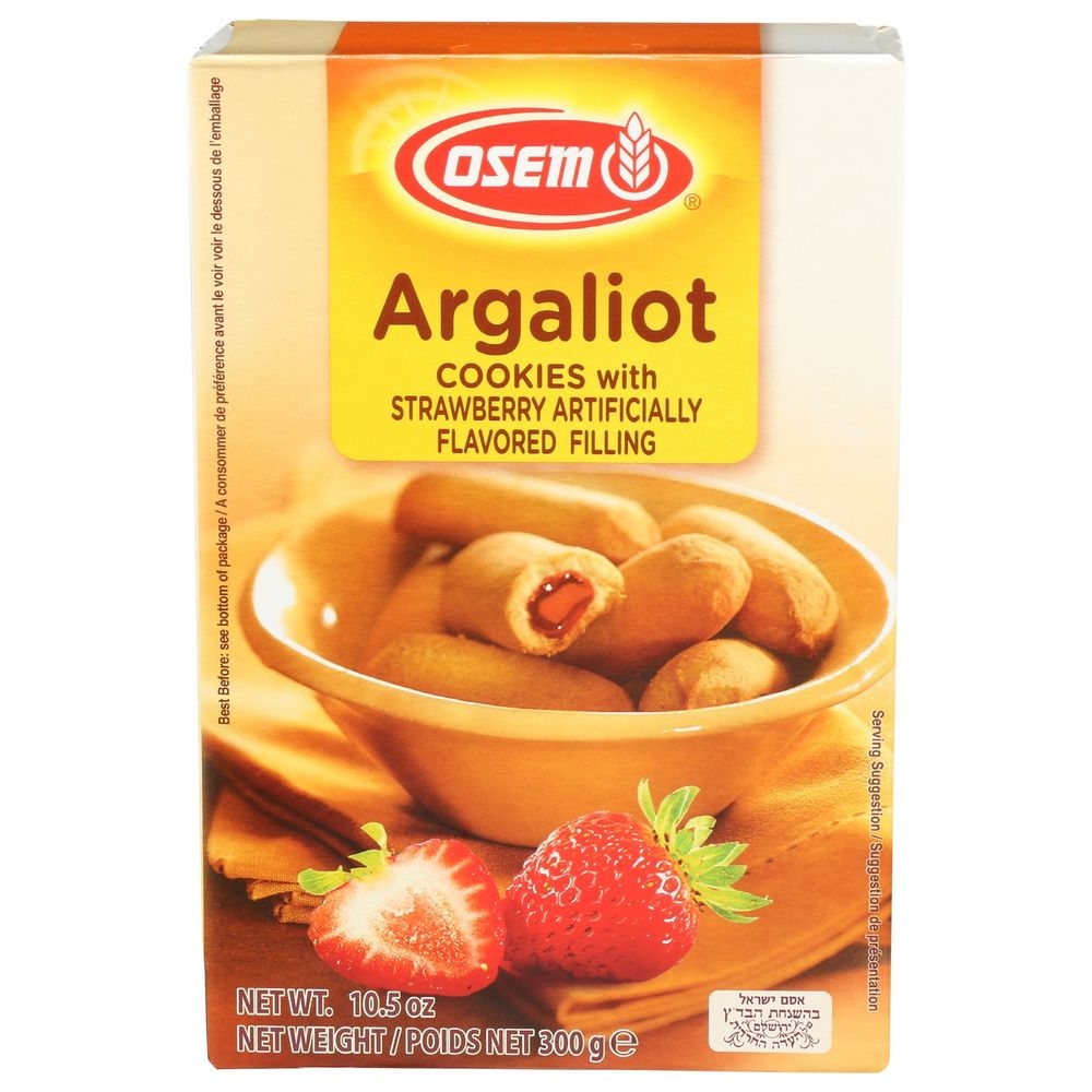 Osem Argaliot Cookies with Strawberry Filling, 10.5 Ounce -- 12 per case