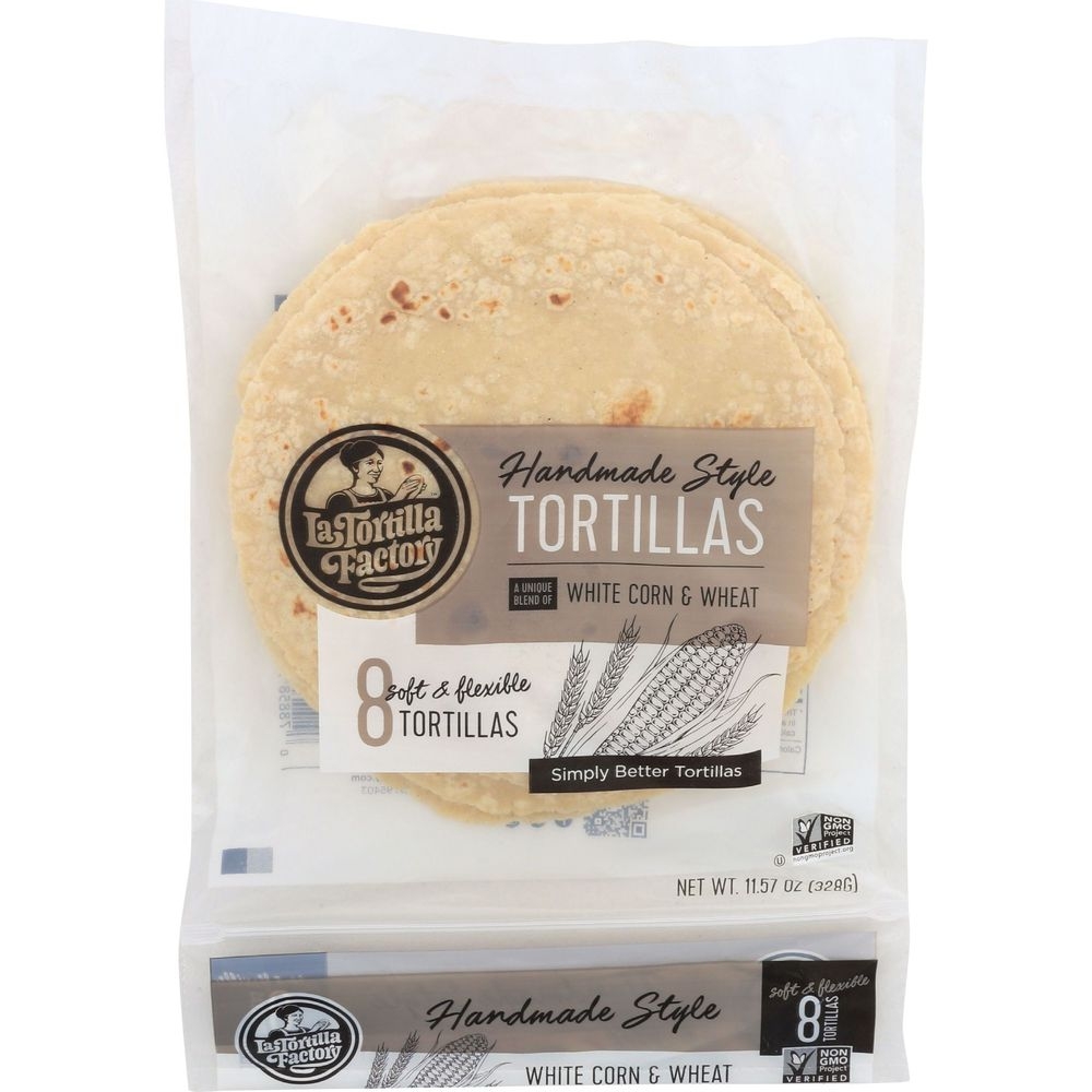 La Tortilla Factory Organic Handmade Style White Corn Tortillas, 11.57 Ounce -- 12 per case