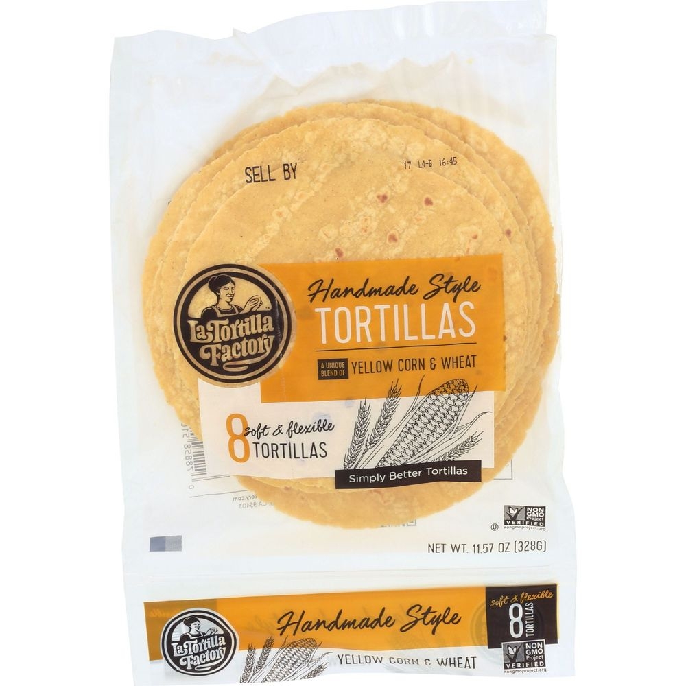 La Tortilla Factory Organic Handmade Style Yellow Corn Tortillas, 11.57 Ounce -- 12 per case