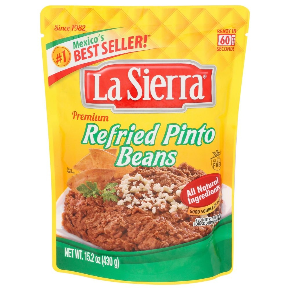 La Sierra Refried Pinto Beans, 15.2 Ounce Pouch -- 8 per case
