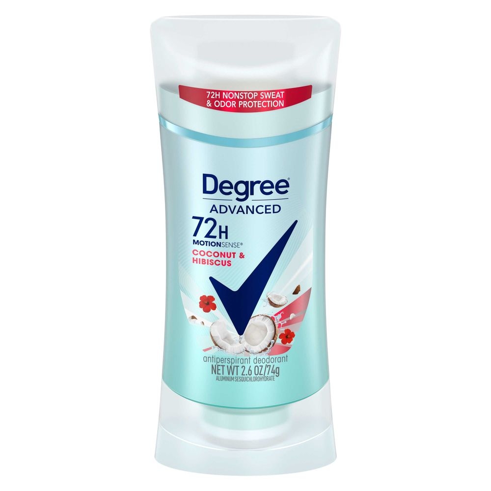 Degree Advanced 72H MotionSense Coconut and Hibiscus Antiperspirant Deodorant for Women, 2.6 Ounce -- 12 per case