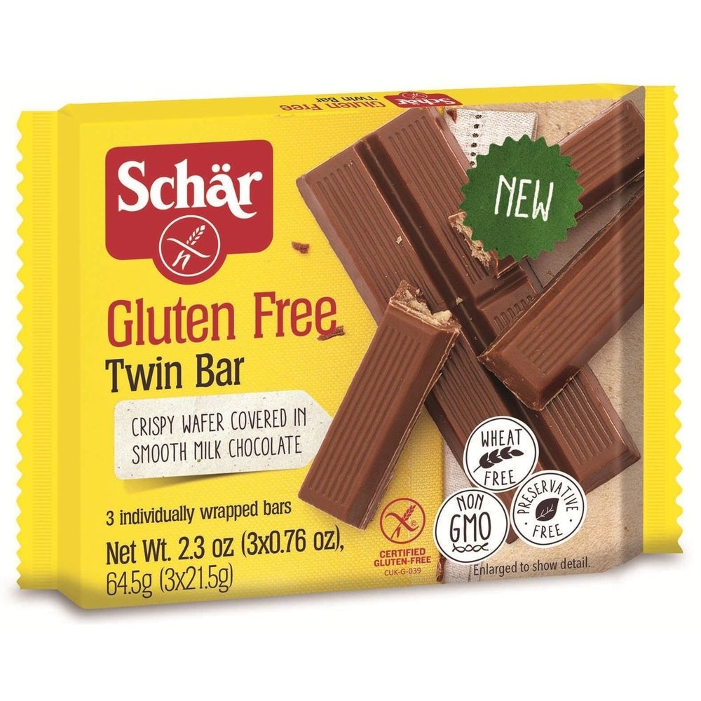 Schar Gluten Free Twin Bar, 2.3 Ounce -- 14 per case