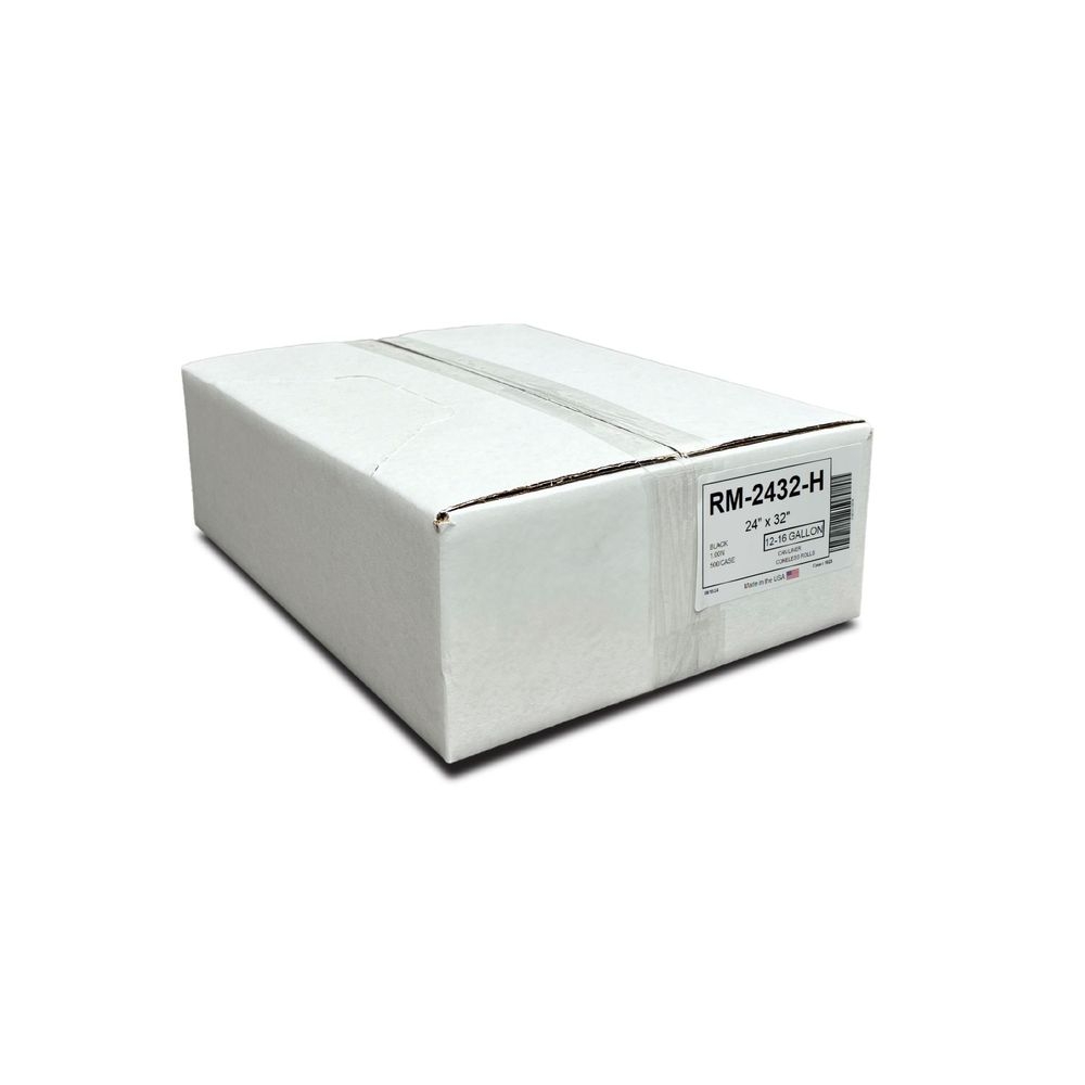 Napco 0.9 Mil LLDPE Black Heavy Duty Municipal Can Liner, 12-16 Gallon Capacity -- 500 per case