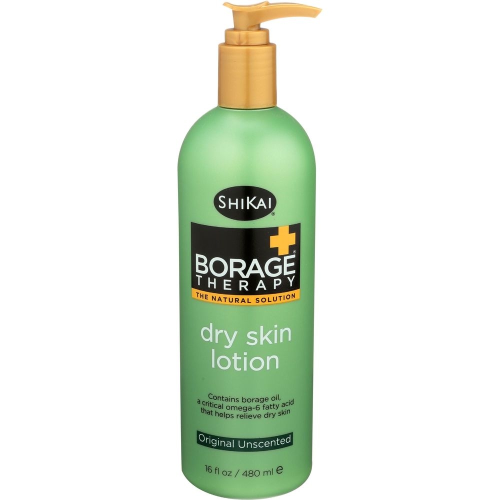 Shikai Borage Therapy Original Unscented Dry Skin Hand and Body Lotion, 16 Ounce