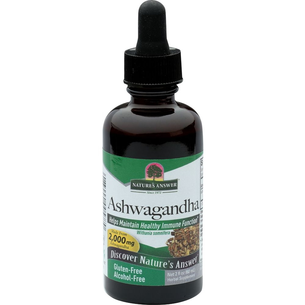 Natures Answer Alcohol Free Ashwaganda Root Liquid Extract, 2 Ounce