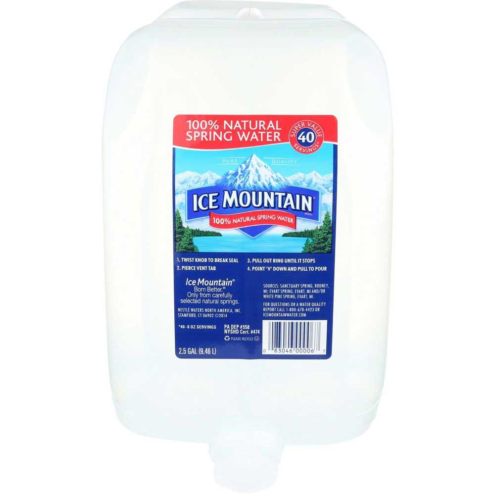 Ice Mountain Spring Water, 2.5 Gallon -- 2 per case