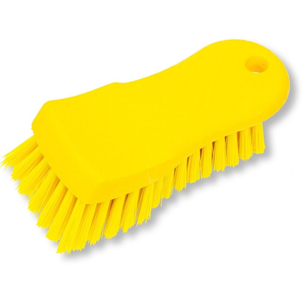 Carlisle 40521EC04 Sparta Polypropylene Yellow Cutting Board Brush, 6 inch Length