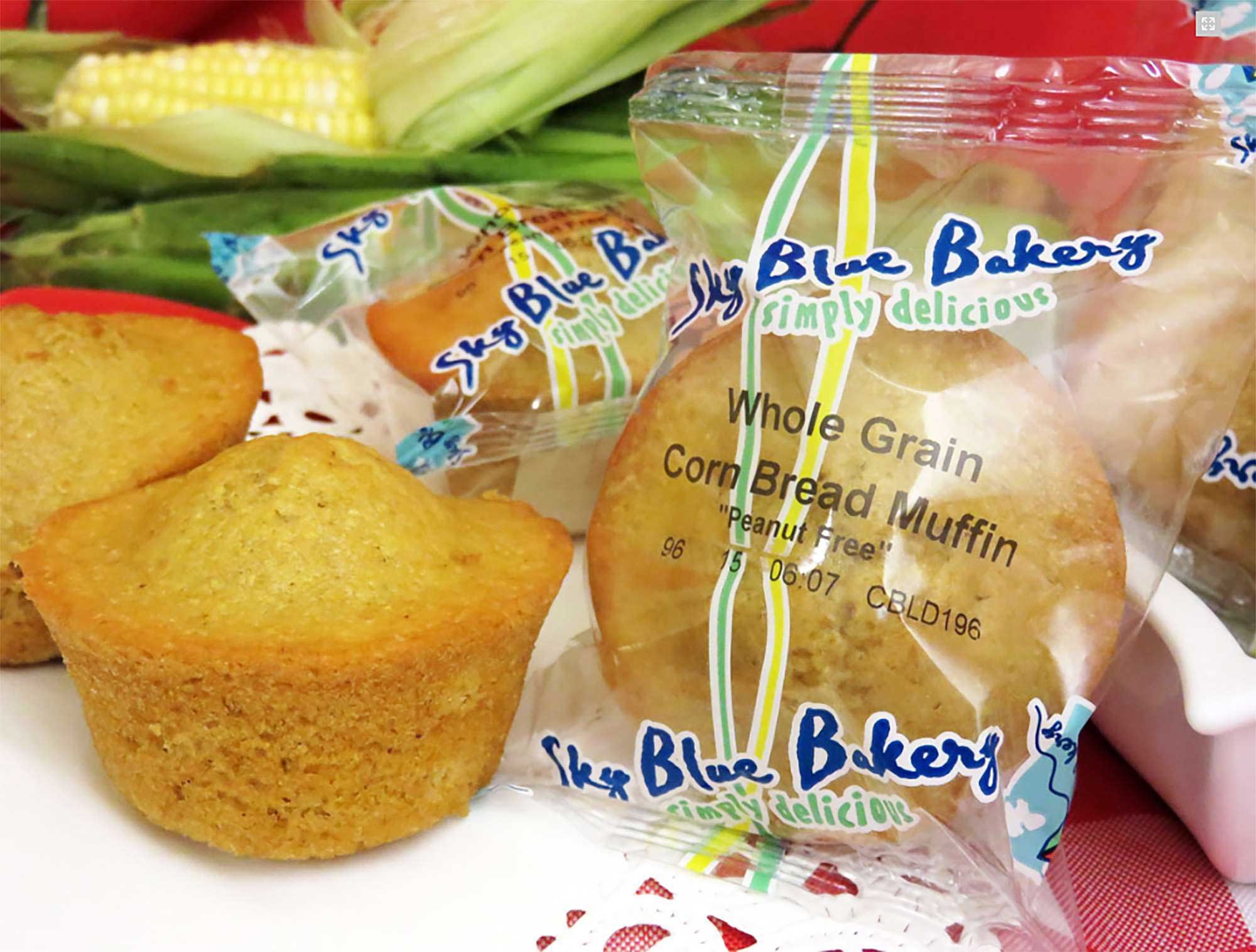 Sky Blue Foods Whole Grain Corn Bread Muffin, 2.5 Ounce -- 48 per case