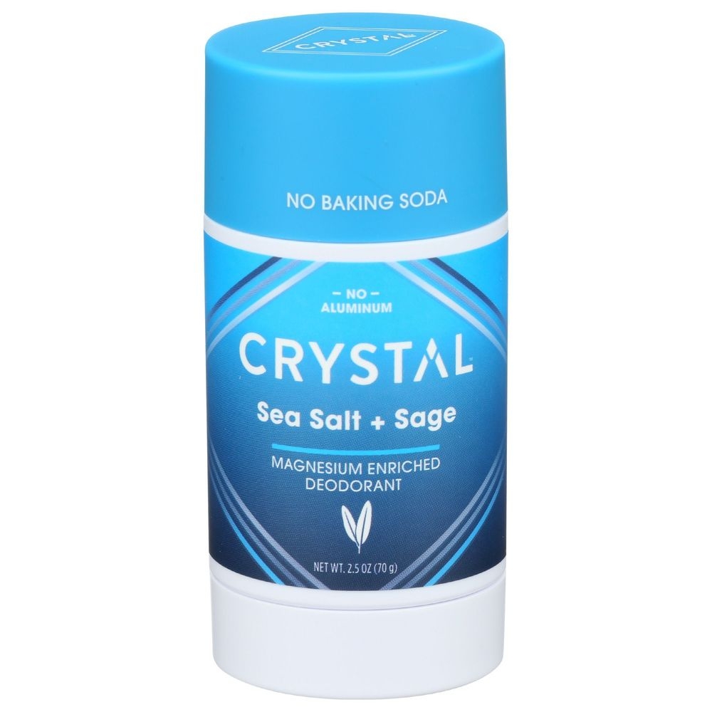 Crystal Sea Salt and Sage Magnesium Enriched Deodorant Stick, 2.5 Ounce