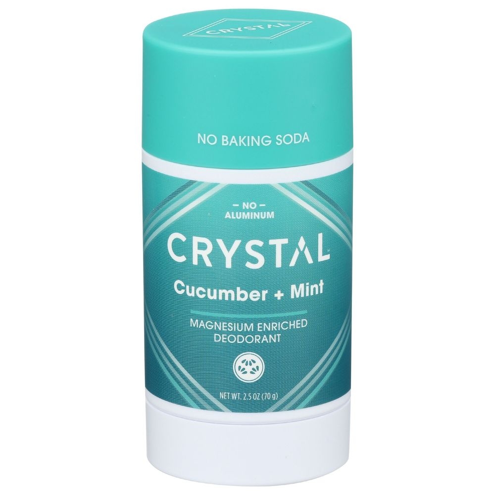 Crystal Cucumber and Mint Magnesium Enriched Deodorant Stick, 2.5 Ounce