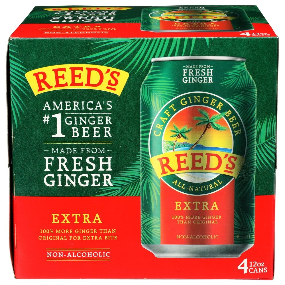 Reeds Extra Ginger Beer Soda, 48 Fluid Ounce -- 6 per case