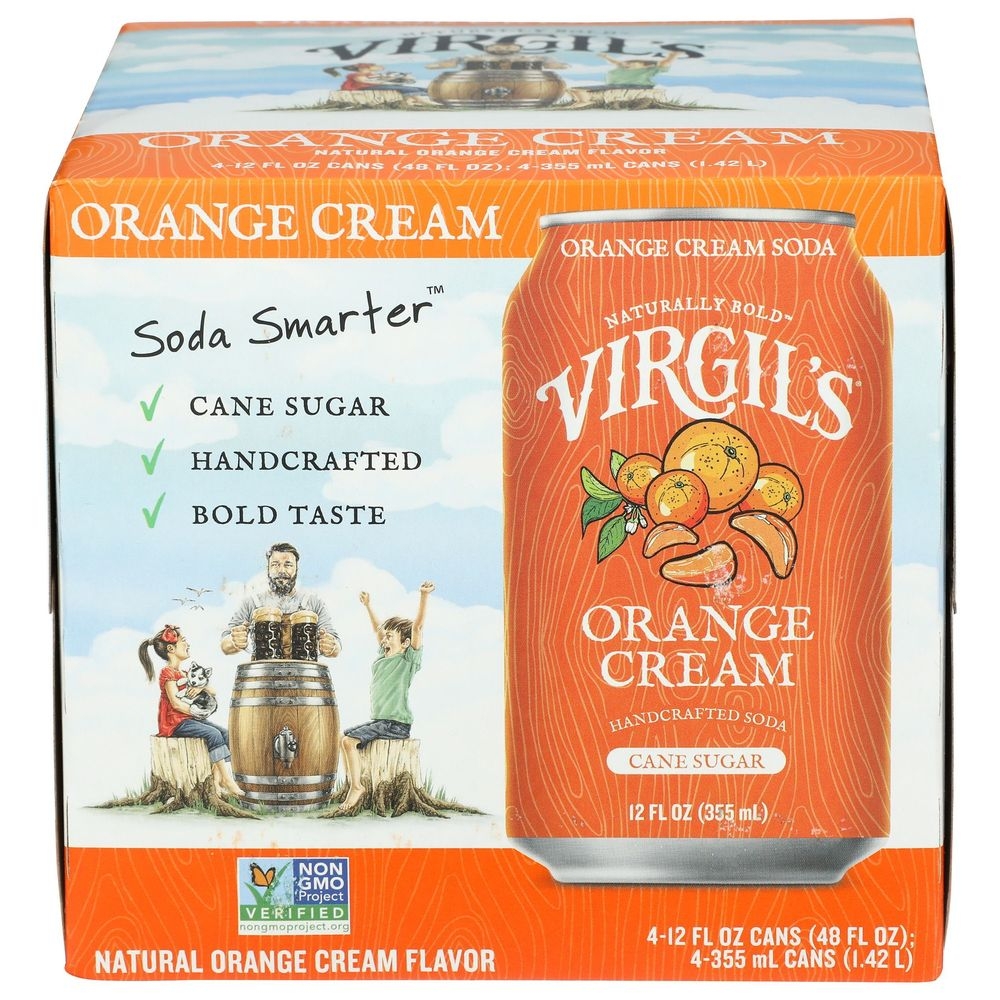 Virgils Orange Cream Soda, 12 Fluid Ounce -- 24 per case
