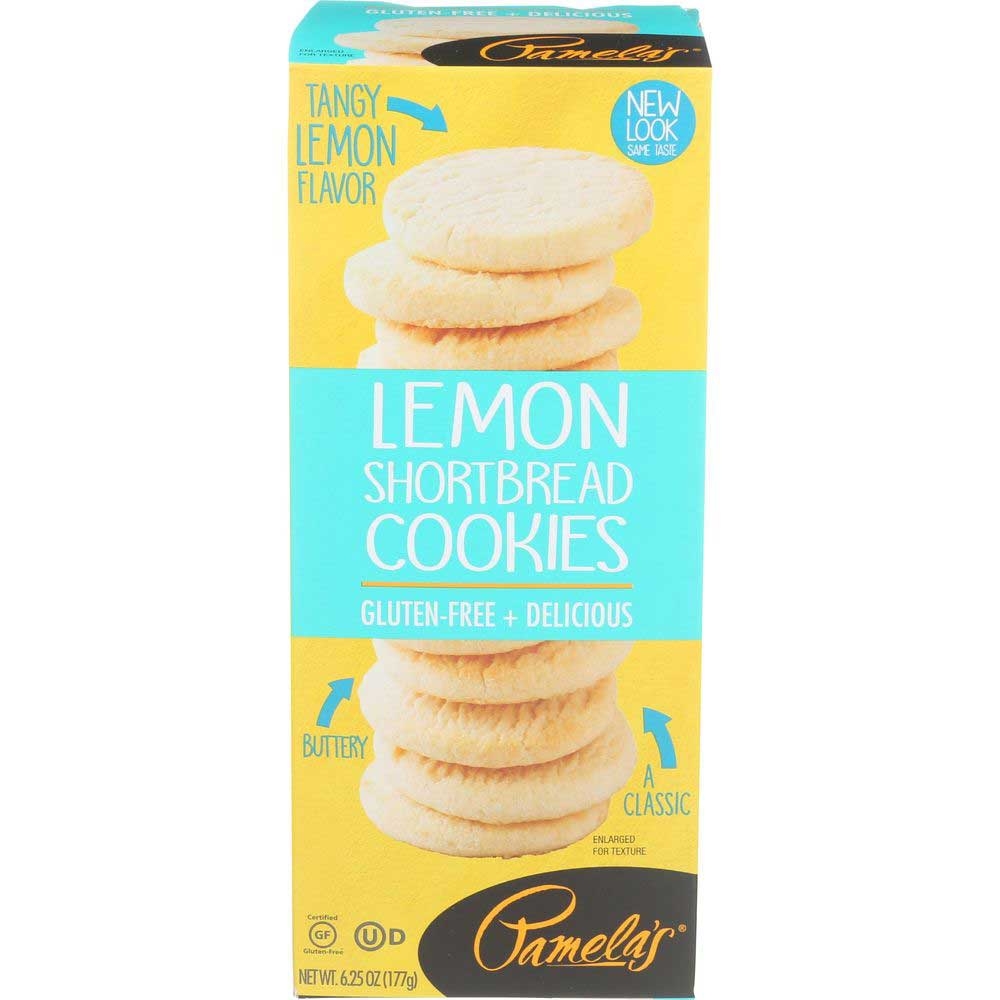 Pamelas Gluten Free Lemon Shortbread Cookie, 6.25 Ounce -- 6 per case