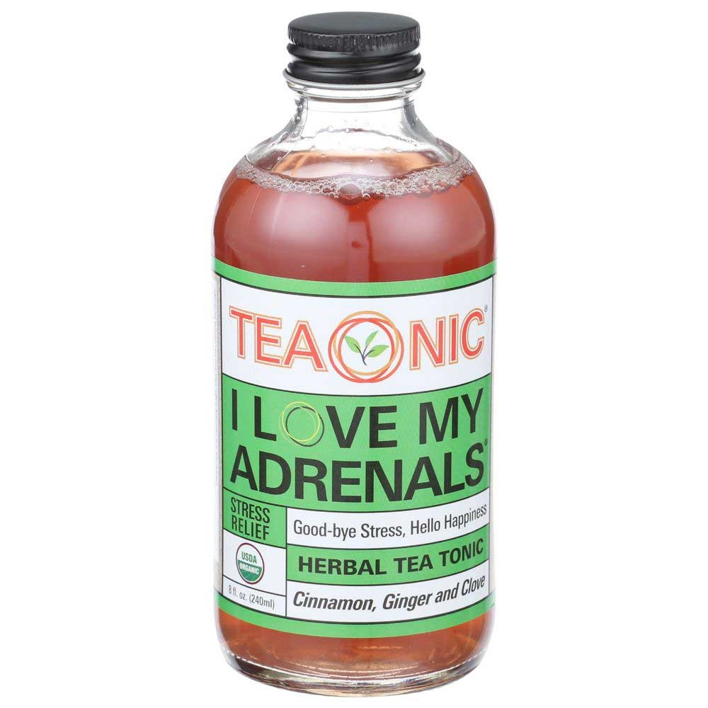 Teaonic I Love My Adrenals Organic Cinnamon Ginger and Clove Herbal Tea Tonic, 8 Fluid Ounce -- 6 per case