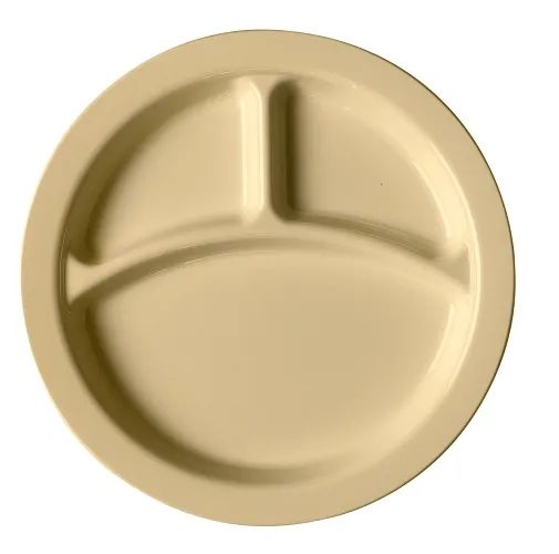 Beige Cambro Narrow Rim Plate, 9 Inch -- 48 Per Case.