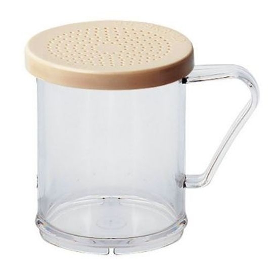 Clear Shaker Plastic With Salt and Pepper Beige -- 12 per case