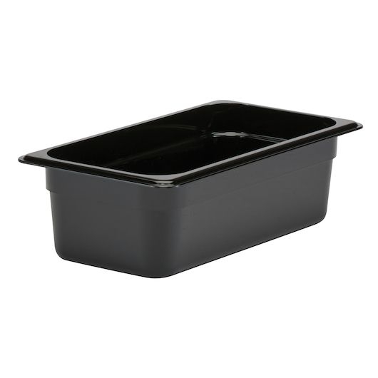 Camwear One Third Size Food Pan, Black, 3.8 Quart -- 6 per case