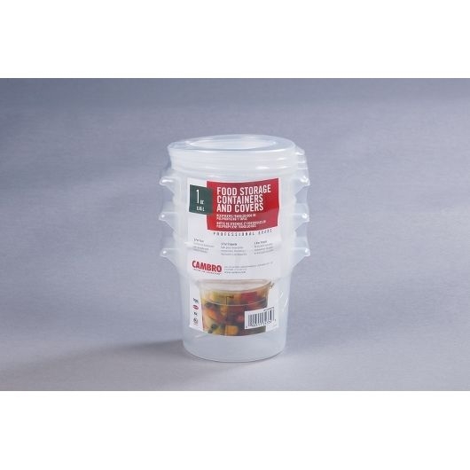 Translucent Round Translucent Shrink Wrap Container, 1 Quart -- 12 Per Case