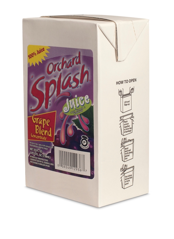 Orchard Splash 100 Percent Grape Juice Blend, 25 Ounce -- 12 Case