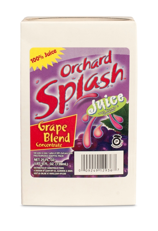 Orchard Splash 100 Percent Grape Juice Blend, 25 Ounce -- 12 Case