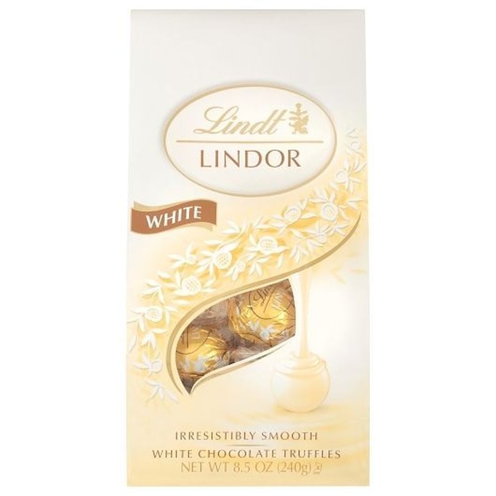 Lindt Lindor White Chocolate Truffles, 8.5 Ounce Bag -- 6 per case