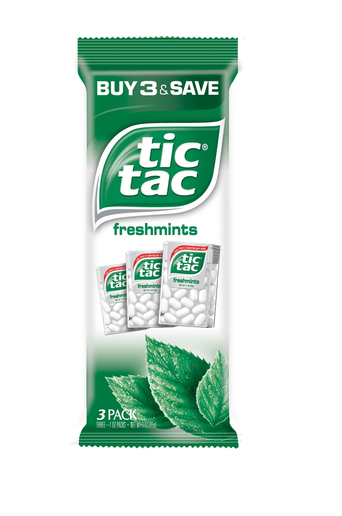 Tic Tac Freshmint Candy, 3 Ounce -- 24 per case.