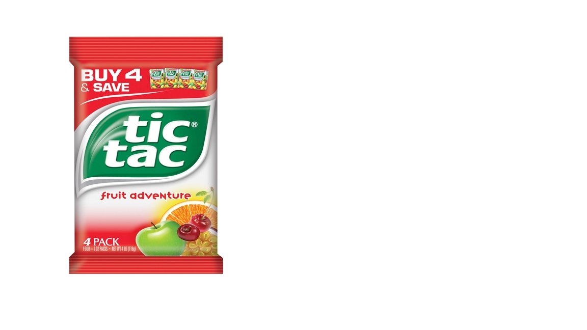 Tic Tac Fruit Adventure T60 Candy, 4 Ounce -- 24 per case.