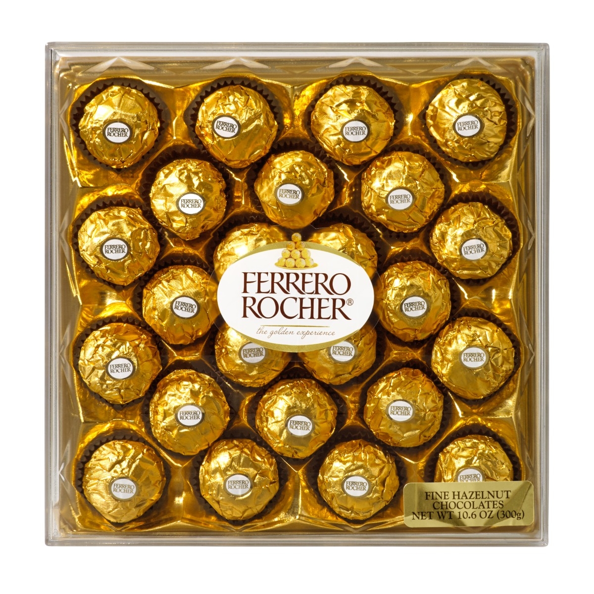 Ferrero Rocher Diamond Cut Chocolate, 10.6 Ounce, 24 per tray -- 6 per case