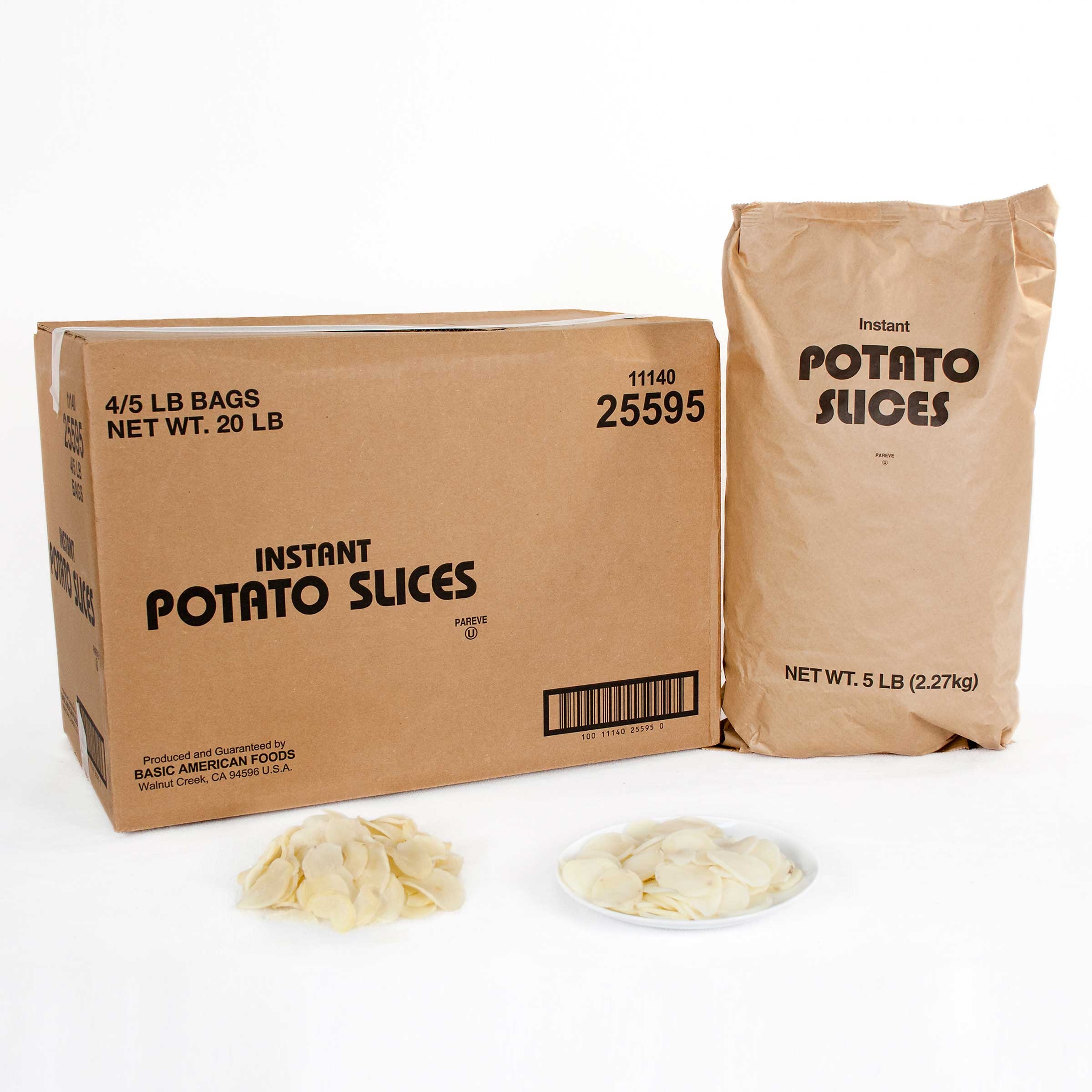BAF Instant Sliced Potatoes - 5 lb. bag, 4 bags per case