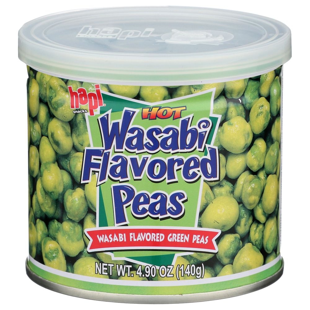 Hapi Hot Wasabi Flavored Green Peas, 4.9 Ounce -- 12 per case