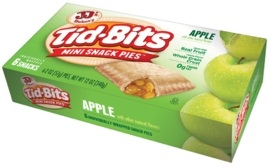 JJs Tid Bits Apple Mini Pie - 6 count per pack -- 12 packs per case