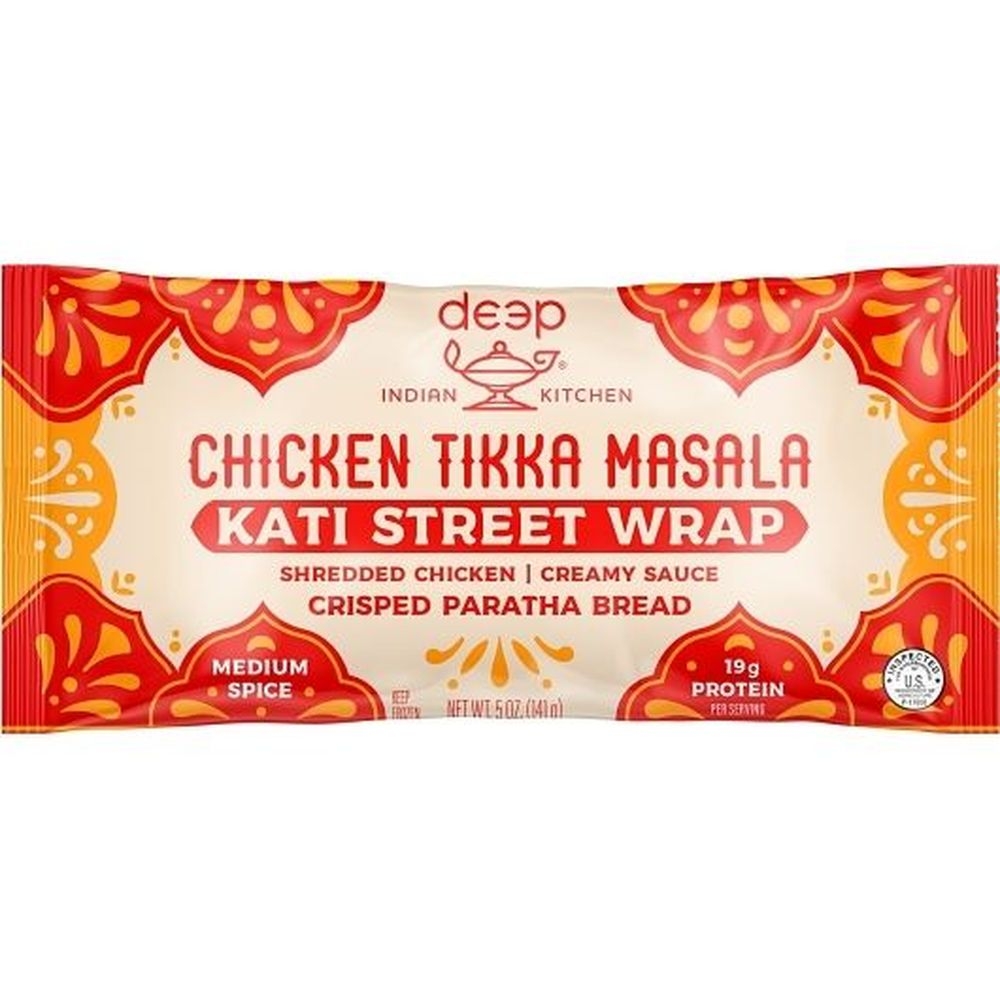 Deep Indian Kitchen Chicken Tikka Masala Kati Street Wrap, 5 Ounce - 9 per case