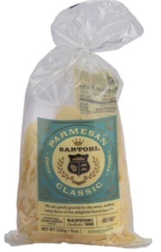 Sartori Parmesan Cheese, 8 Ounce Shaved Bag -- 16 per case