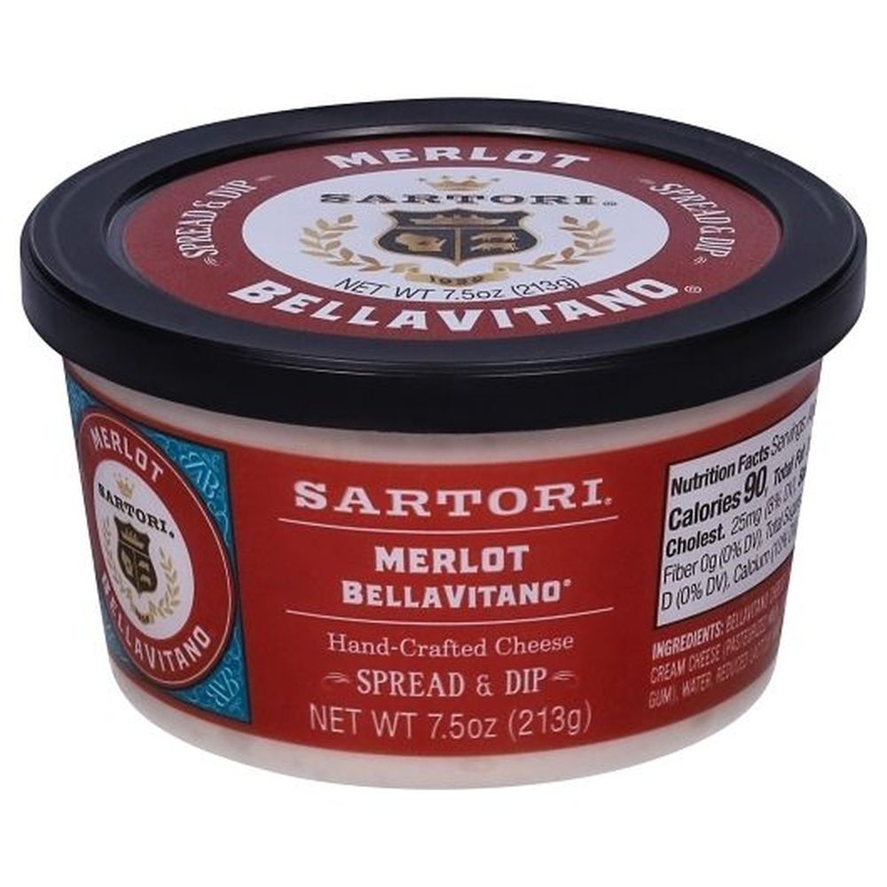 Sartori Merlot Bellavitano Cheese Spread, 7.5 Ounce -- 12 per case