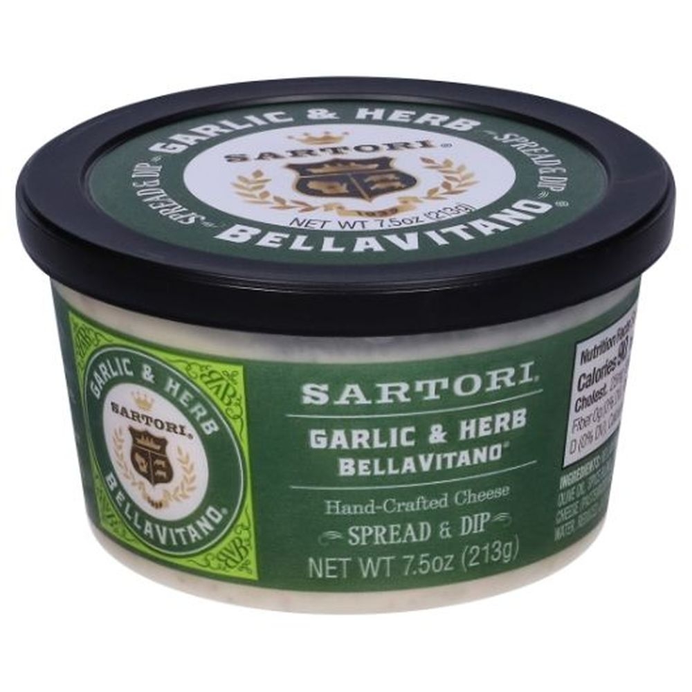 Sartori Garlic and Herb Bellavitano Cheese Spread, 7.5 Ounce -- 12 per case