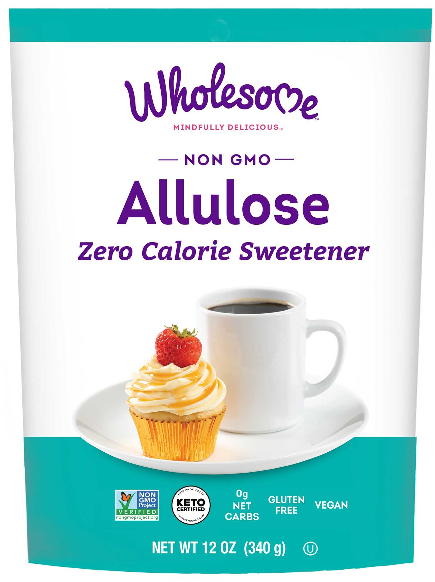 Wholesome Allulose Granulated Sweetener, 12 Ounce Pouch -- 8 per case