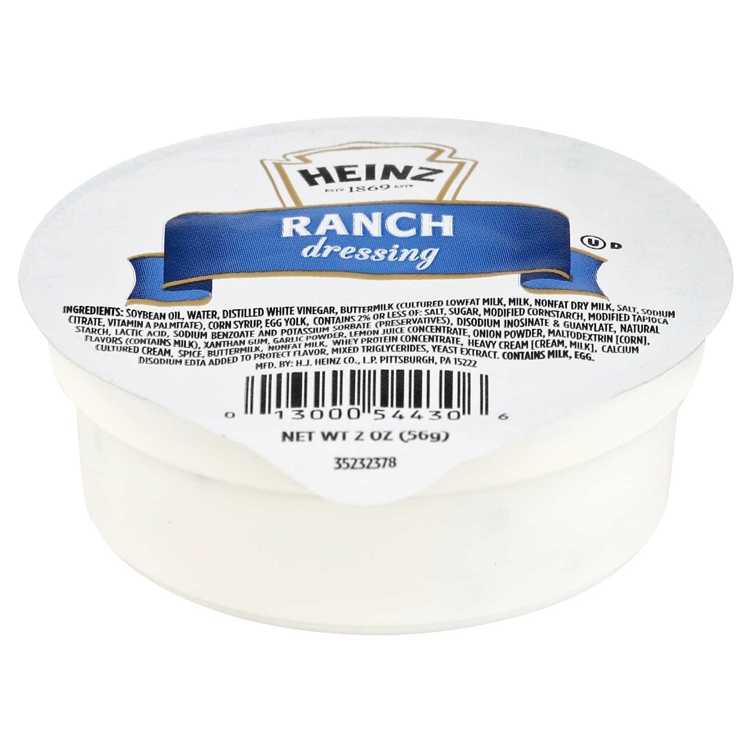 Heinz Ranch Dressing Dipping Cup,  2 Ounce --  60 Case