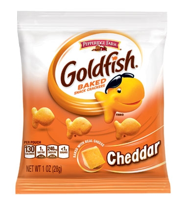 Pepperidge Farms Chddar Goldfish - 1 oz. single serve bag, 60 per case