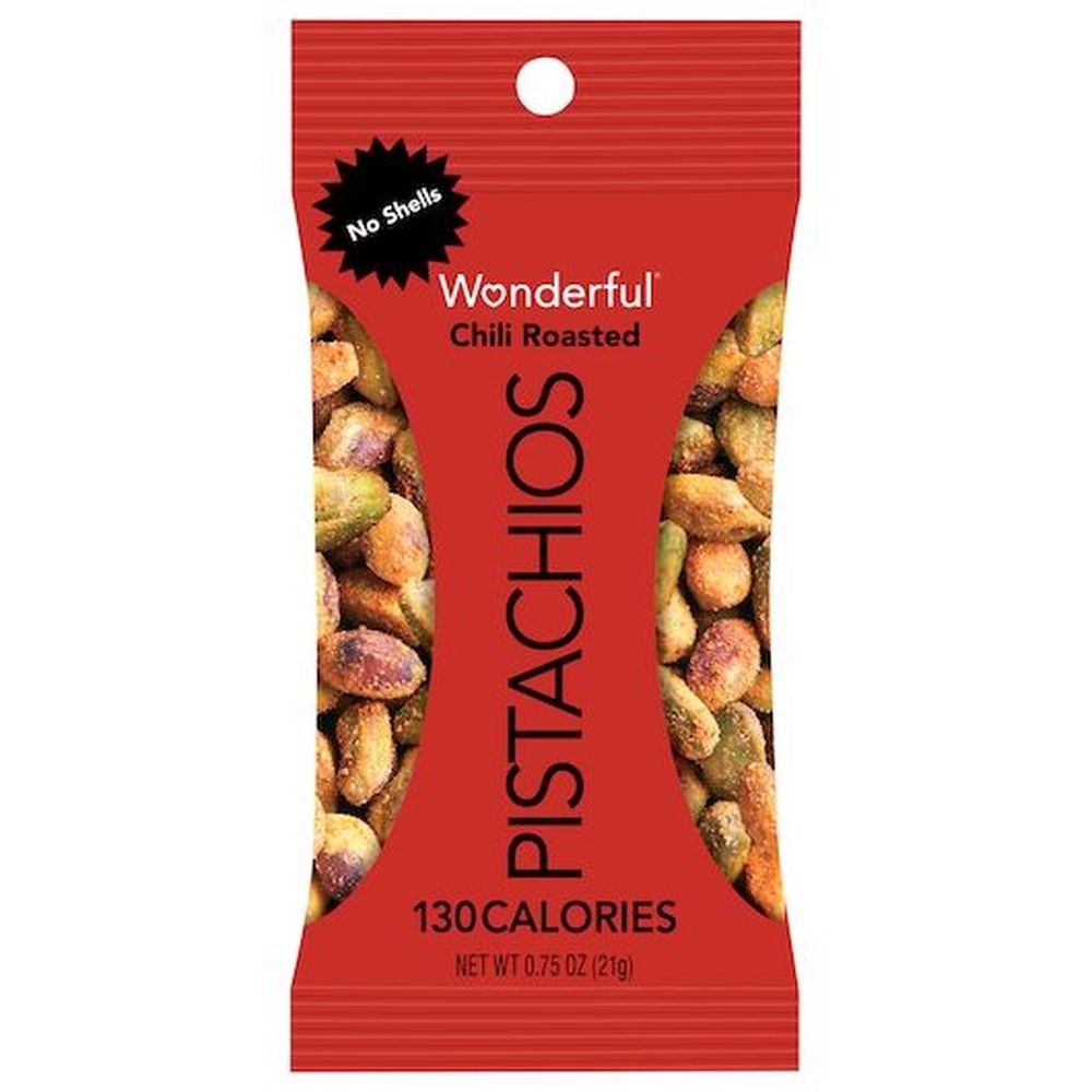 Wonderful No Shell Chili Roasted Pistachios, 0.75 Ounce -- 96 per case