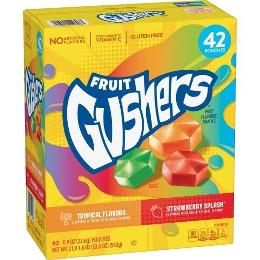 Gushers Strawberry Splash and Tropical Fruit Flavored Snack - Variety Pack, 33.6 Ounce