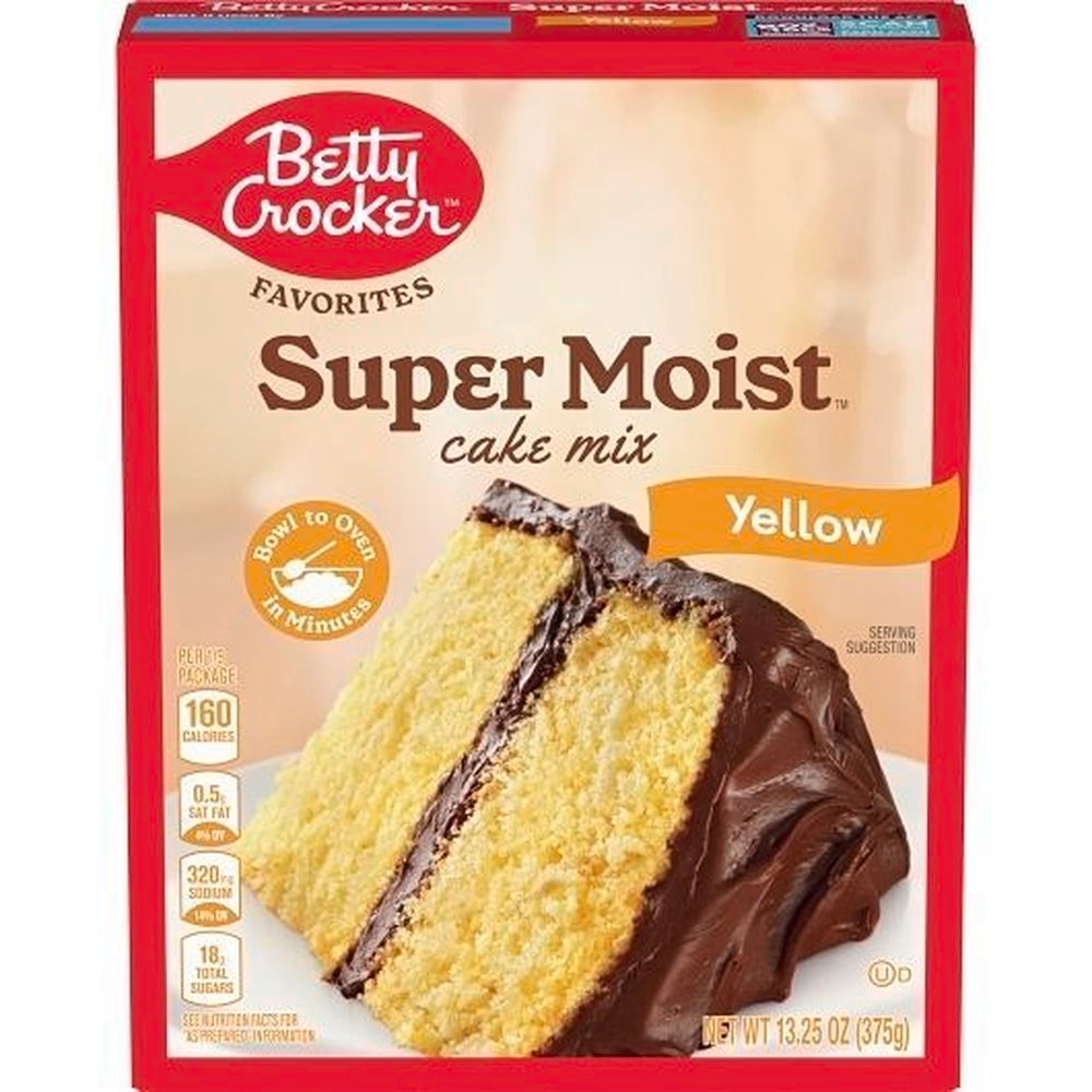 Betty Crocker Super Moist Yellow Cake Mix, 13.25 Ounce -- 12 per case