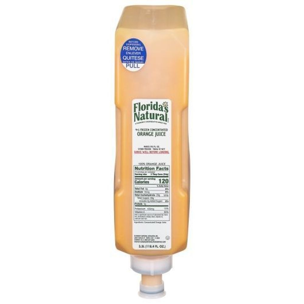 Floridas Natural 4 Plus 1 Orange Juice, 3.5 Liter -- 3 per case