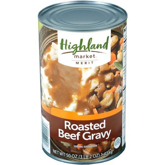 Highland Market Merit Roasted Beef Gravy, 50 Ounce -- 12 per case
