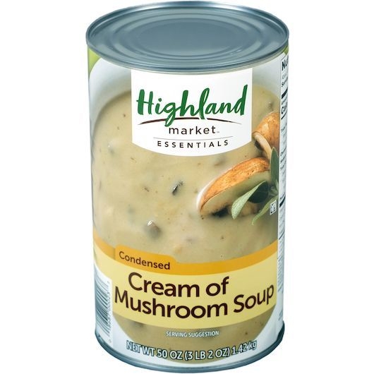 Highland Market Essentials Cream Of Mushroom Soup, 50 Ounce -- 12 per case