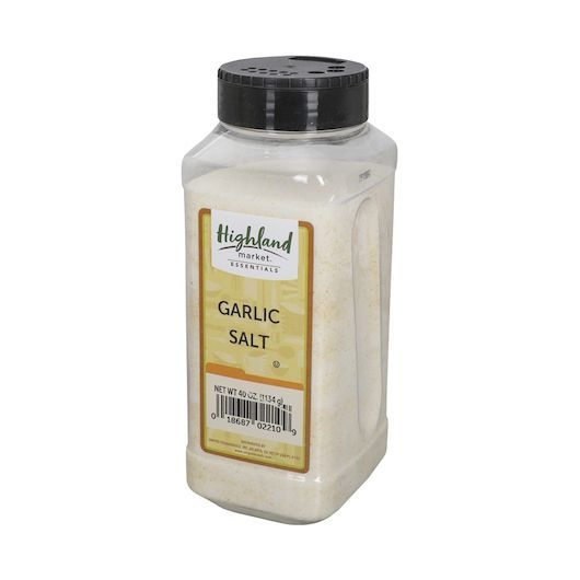 Highland Market Essentials Garlic Salt, 40 Ounce -- 6 per case