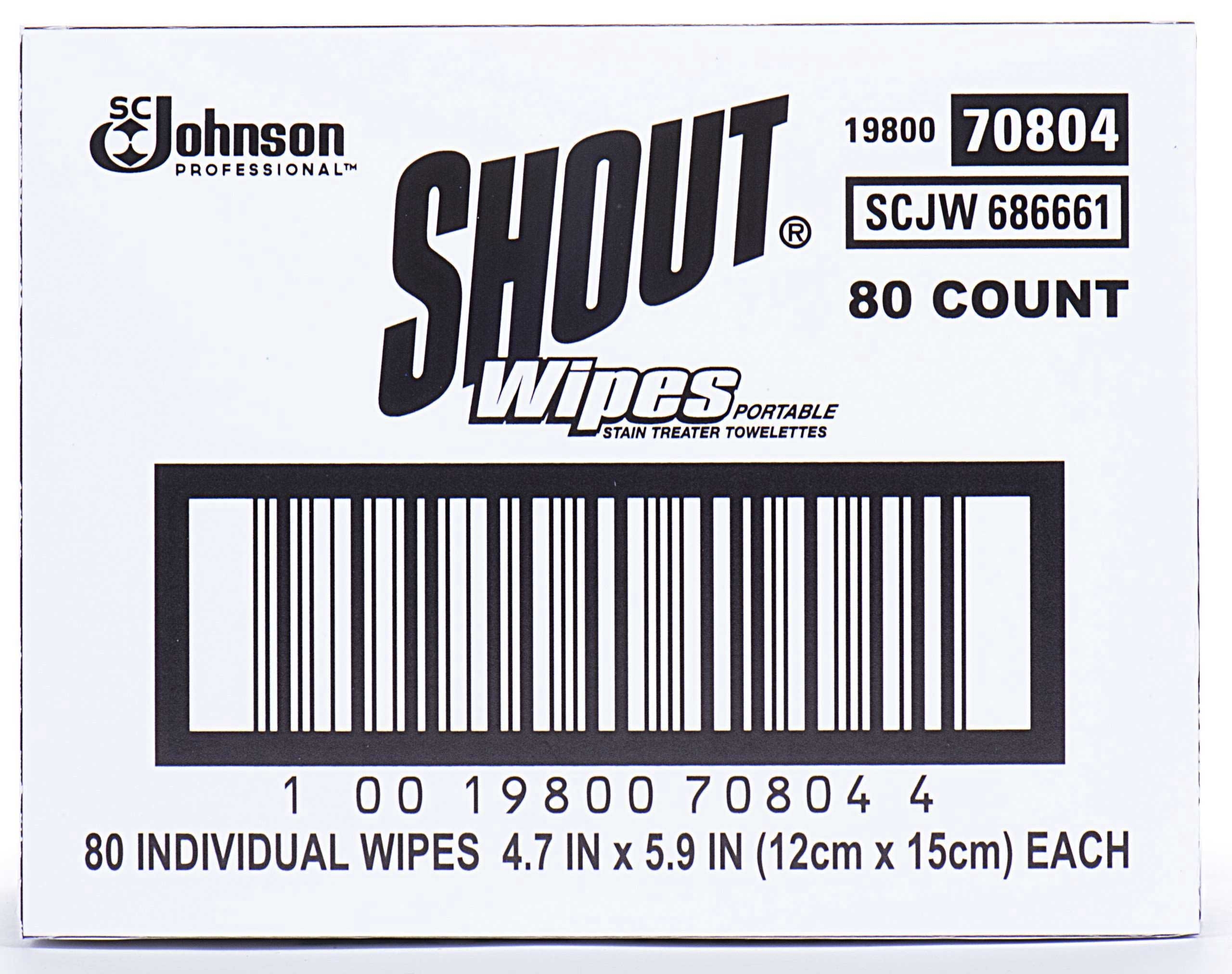 Shout Cleaning Wipes -- 80 per case.