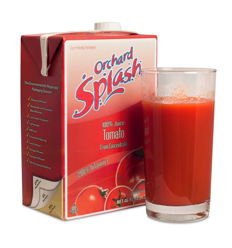 Orchard Splash 100 Percent Tomato Juice, 46 Fluid Ounce -- 12 per case